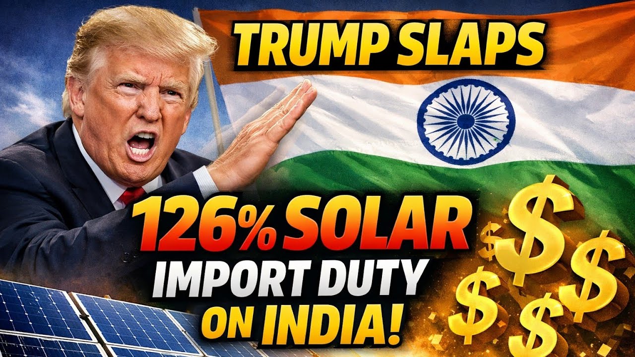  🔥 Trump slaps 126% solar import duty on India #upsc  #dna news of the day hot news 