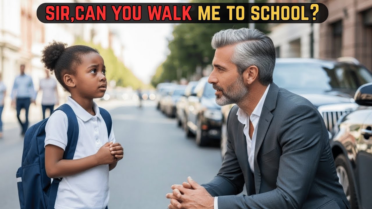 JANITOR'S DAUGHTER ASKED BILLIONAIRE BOSS TO WALK HER TO SCHOOL SO SHE FELT SAFE — WHAT HE DID NEXT…