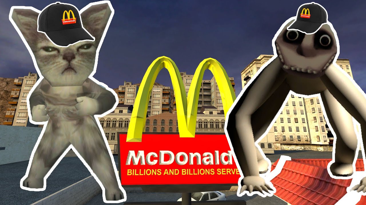 OMUL DE LA GEAM LA MCDONALDS CU DOMNUL MOTAN VS MOMMY LONG LEGS! DRACULASS DISTRUGE RESTAURANTUL!