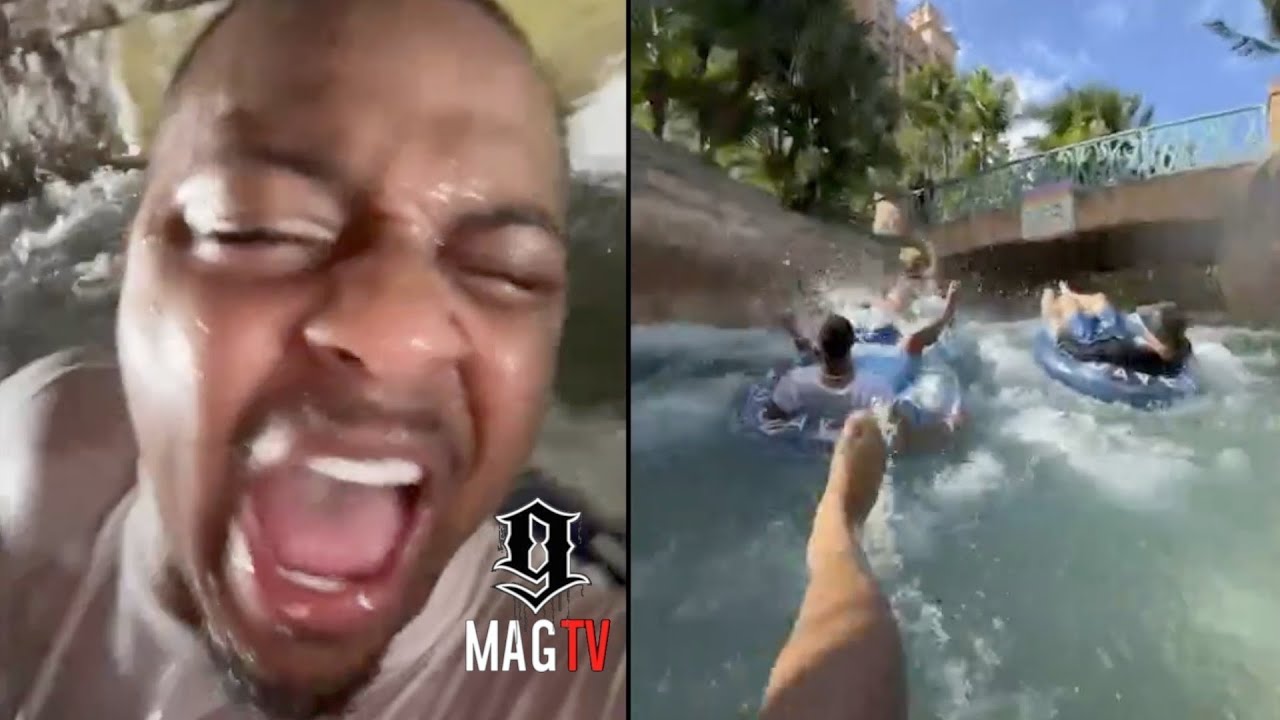 Bow Wow Screams Like A Baby On Lazy River Water Ride At Atlantis Bahamas! 😱