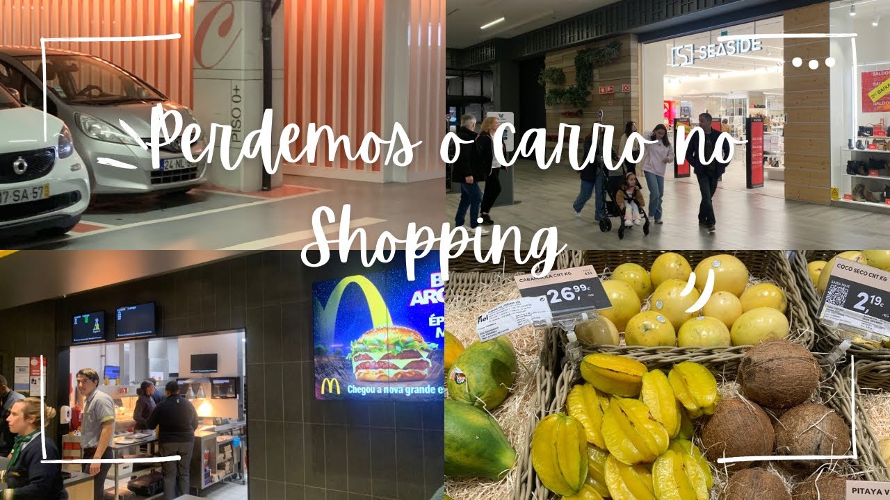 Fomos dar um passeio no shopping de Cascais🇵🇹.Ficamos perdidos no parque de estacionamento