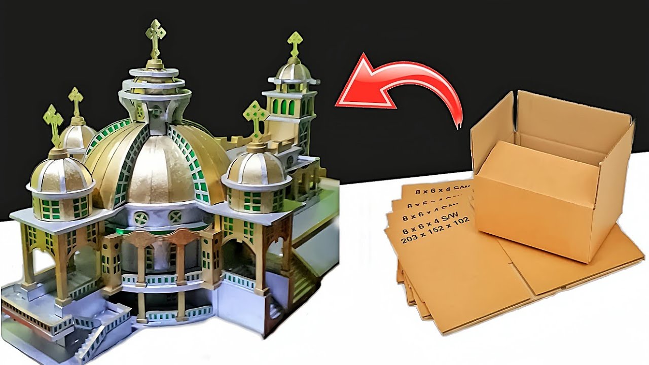 How to make a cardboard church Cardboard DIY
