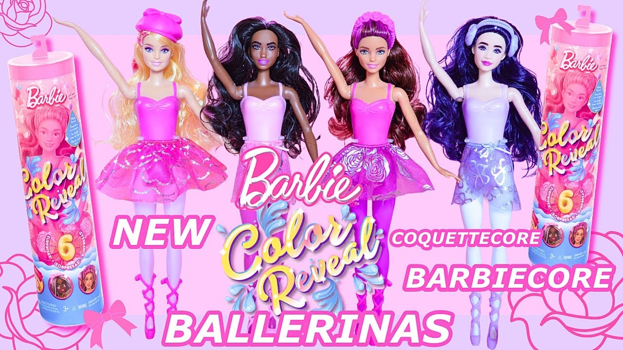 2024 Barbie Color Reveal Ballerinas 🩰 Unboxing, Review & Customization 🎀 Relaxing in Coquettecore ✨