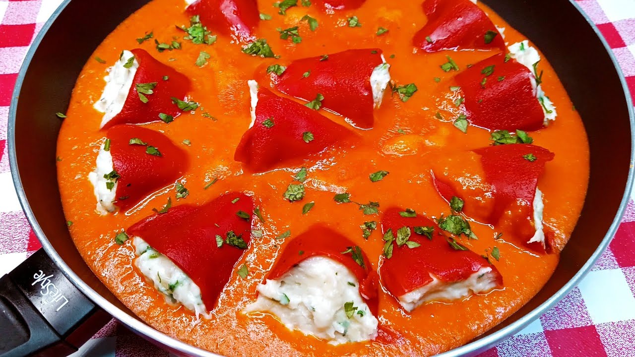 💥 Pimientos del Piquillo con Bacalao y Salsa de Pimientos SE DESHACEN EN LA BOCA!!💥