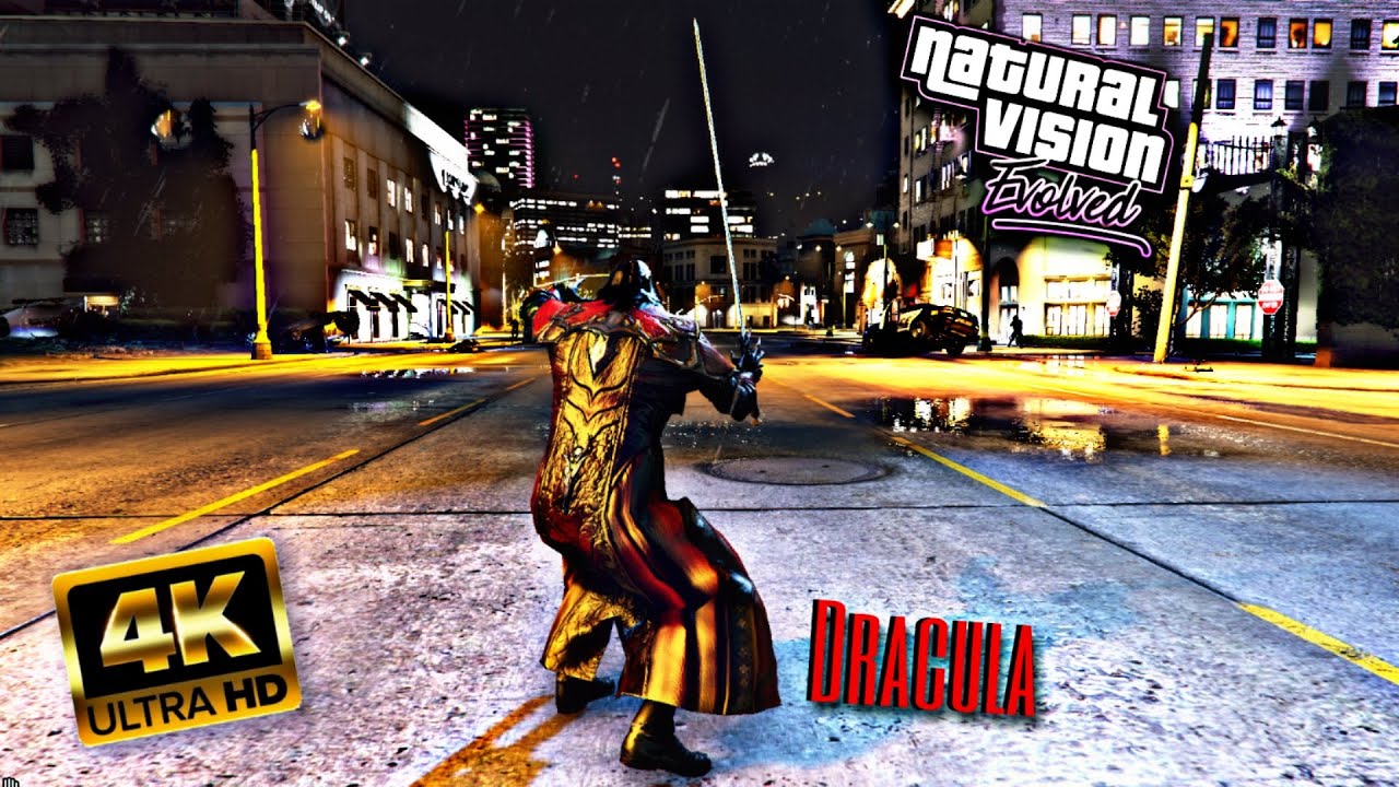 GTA V - Dracula (Castlevania) Mod 4K Ultra Realistic Gameplay (Natural Vision Evolved)
