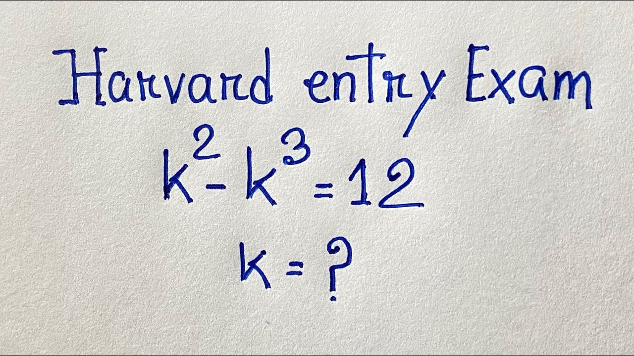 Only 10% Students Solve this exponential Equation | K^2 -K^3 =12 |