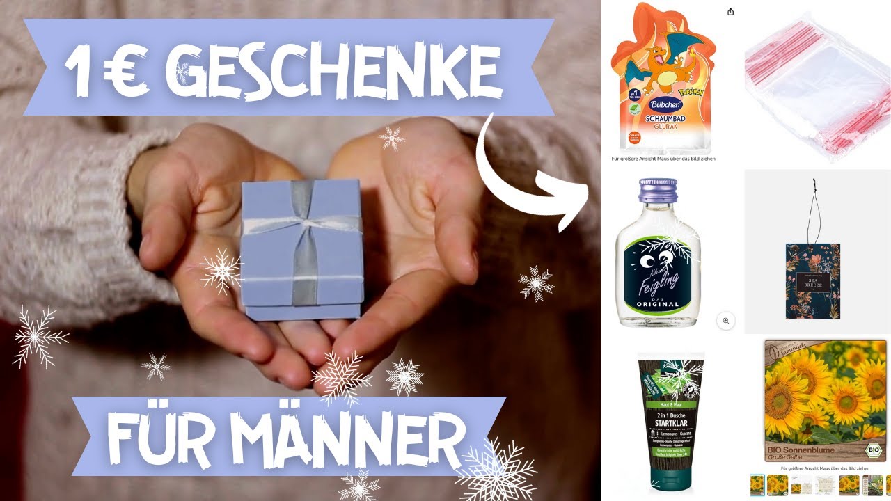 TOP 15 Geschenke unter 1€ für Männer 🎁 - Adventskalender Füllideen