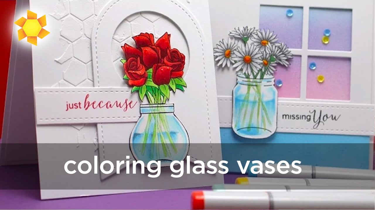 Стеклянные вазы Copic Coloring