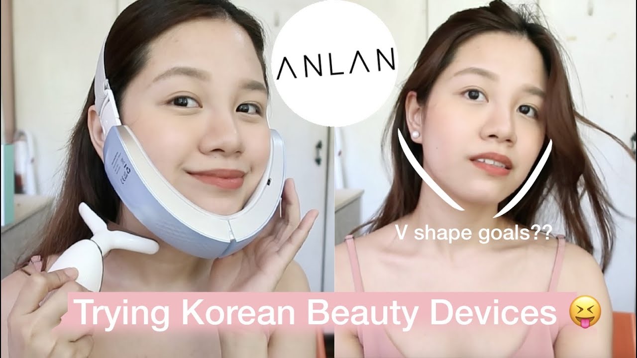 ANLAN v-line face slimming beauty device review + ANLAN neck beauty device! | Korean V shape device!