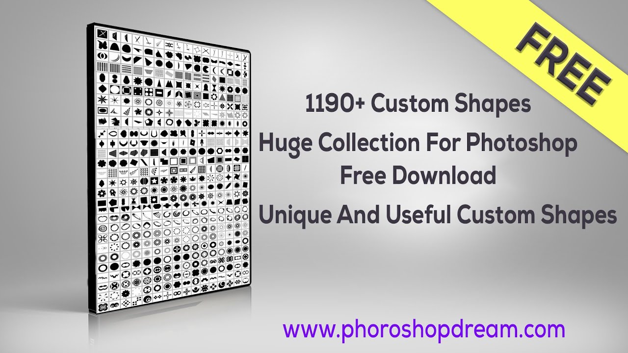 1190+ Custom Shapes Huge Collection For Photoshop Free Download