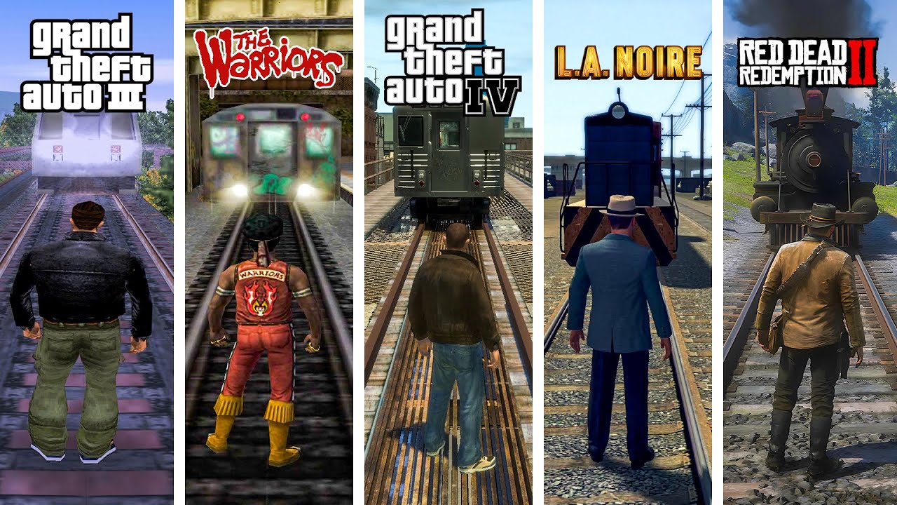 Evolution of getting hit by train in Rockstar games (1997 -2025)