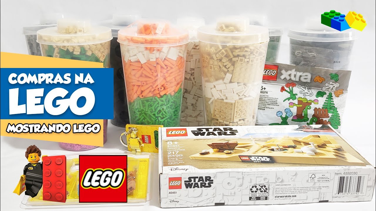 Compras da Loja LEGO! - Pick a Brick e Minifiguras - Unboxing & Review BR