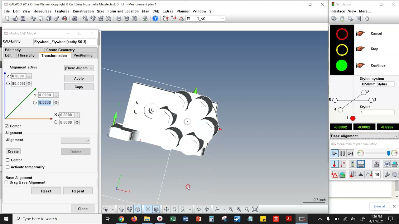MET-121 Move CAD Models in Calypso Part-01 (21s)