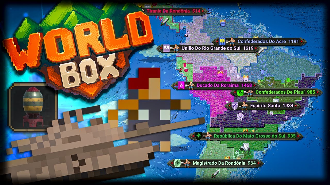 ERA DA PEDRA ATÉ GUERRA MODERNA // AMÉRICA DO SUL COM MODS no WORLDBOX