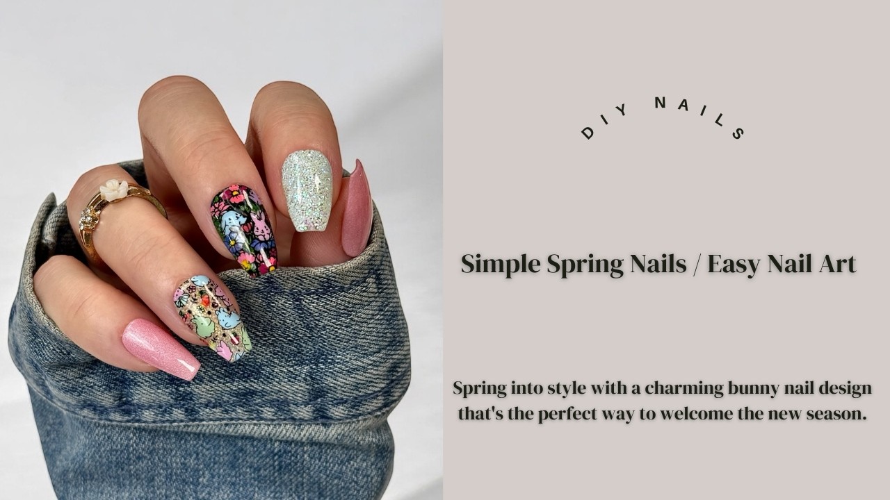 Easy Nails At Home | Trying Reverse Stamping Nail Art | Nail Tutorial | Cute Spring Nails | How To