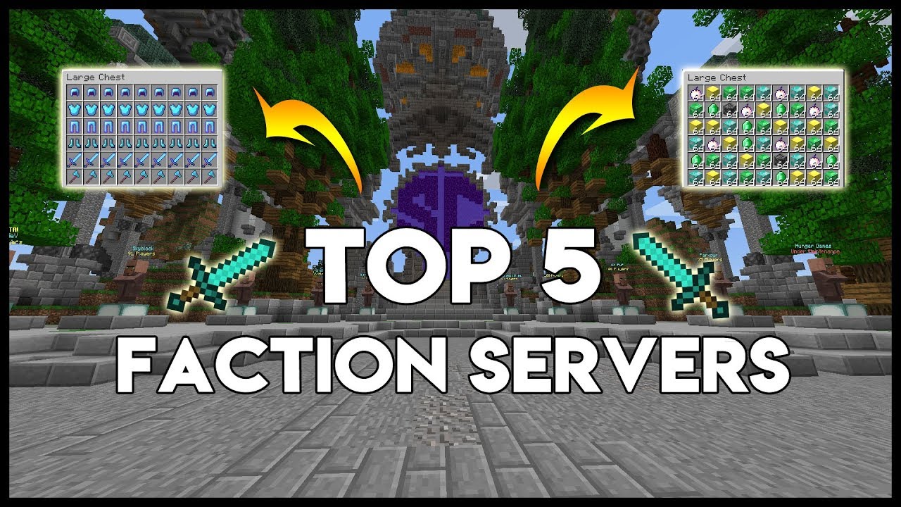 TOP 5 FACTION SERVERS !!!!!| 1.11 - 1.8