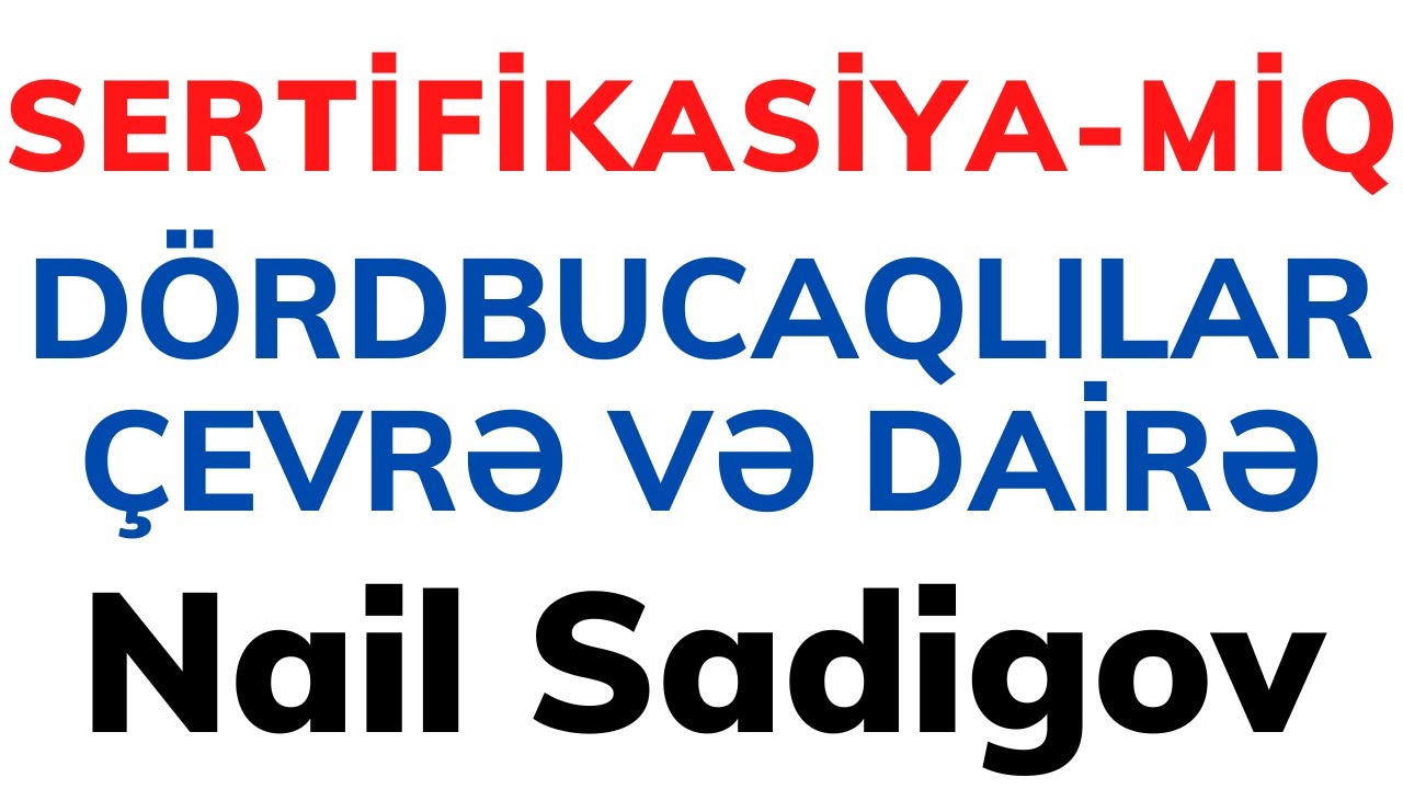 Dördbucaqlılar. Çevrə və dairə (ibtidai sinif)