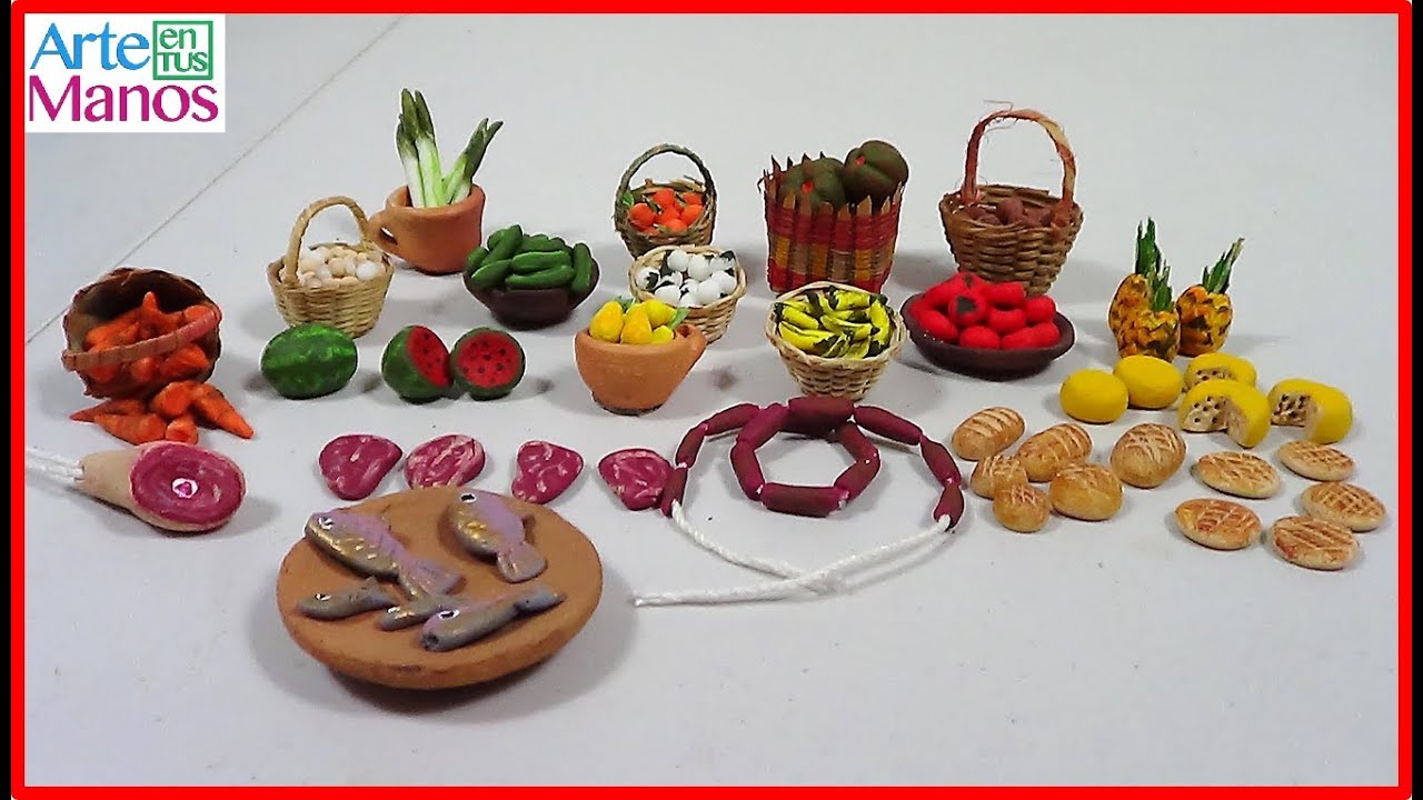 🔴Cómo Hacer MINIATURAS para BELENES, Maquetas en Porcelana fría, Tutorial con Arte en Tus Manos