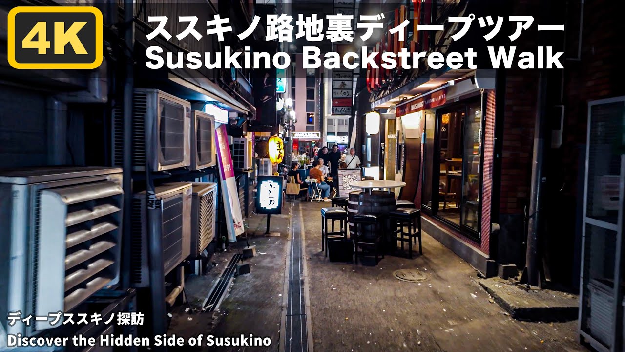 【4K Sapporo Walk】ススキノ裏路地ウォーク｜Hidden Night Streets in Sapporo