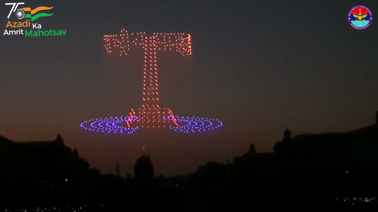 Made in India Drone Show during the Beating Retreat Ceremony