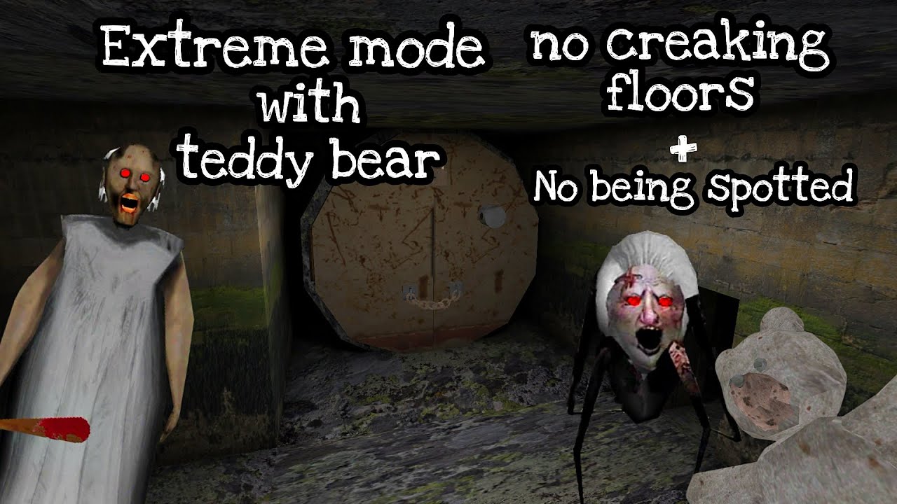 Granny v1.8 - Extreme Mode With Teddy Bear + No Creaking Floors & No Being Spotted | Sewer Escape