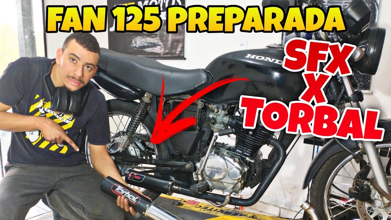 Fan 125 VARETA PREPARADA/ Teste de escapamento QUEM LEVA?