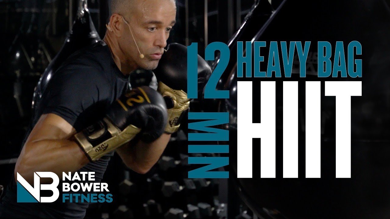 12 Minute Boxing Heavy Bag HIIT | NateBowerFitness