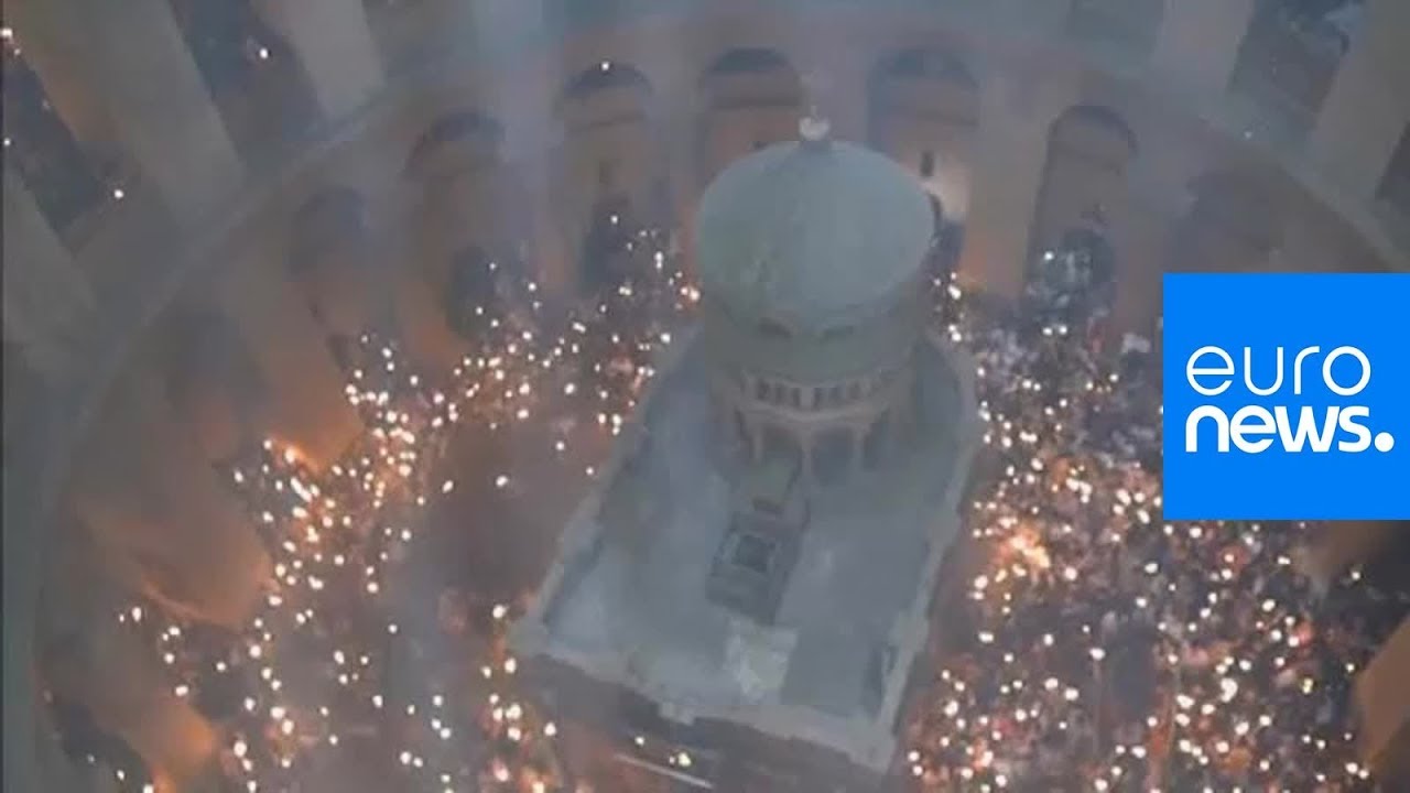 Orthodox christians celebrate Holy Fire in Jerusalem