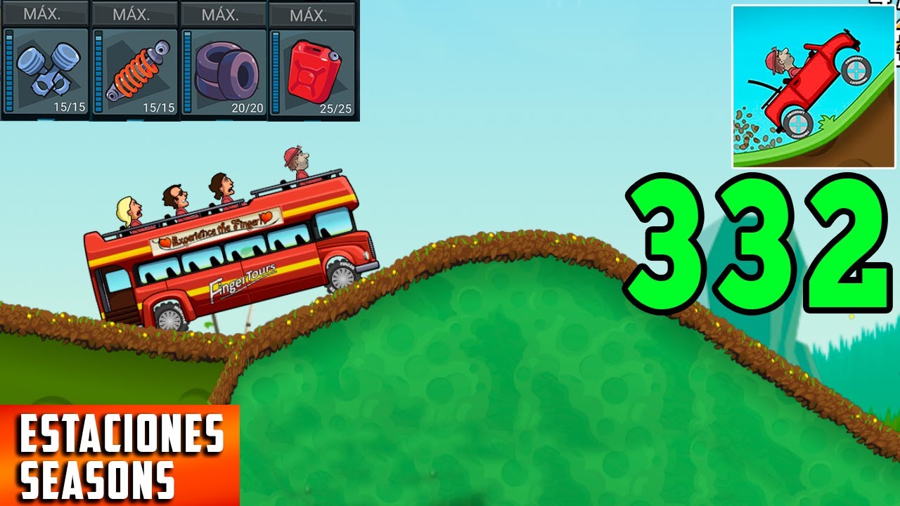 Hill Climb Racing - TOURIST BUS in SEASONS - Gameplay Walkthrough Part 332 (Android,iOS)