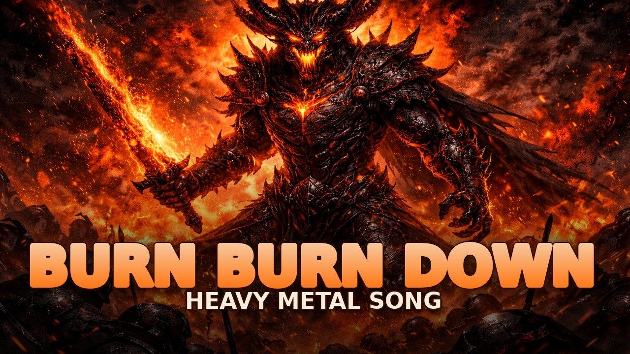 burn burn down heavy metal song