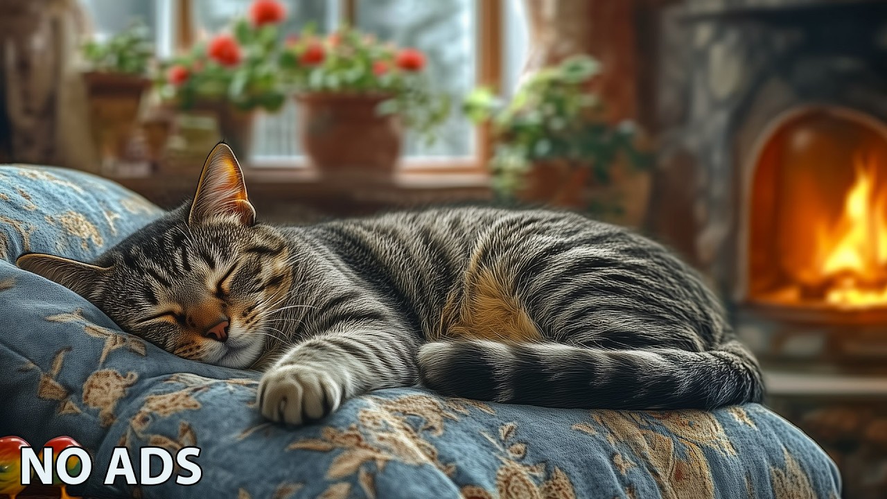 Calming Cat Music for Sleep 😺 Relaxing Cat Music for Deep Sleep 🐈 Healing Music for Cats🎶No Ads
