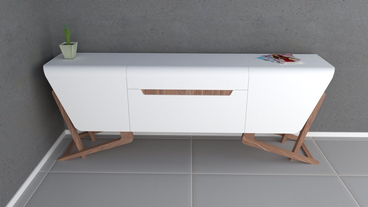 How to make furniture in sketchup / Credenza