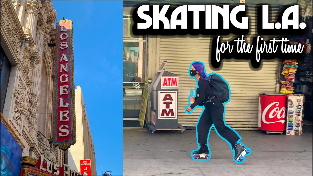 Outdoor Roller Skating Vlog - Caro's First Time Street Skating in L.A.