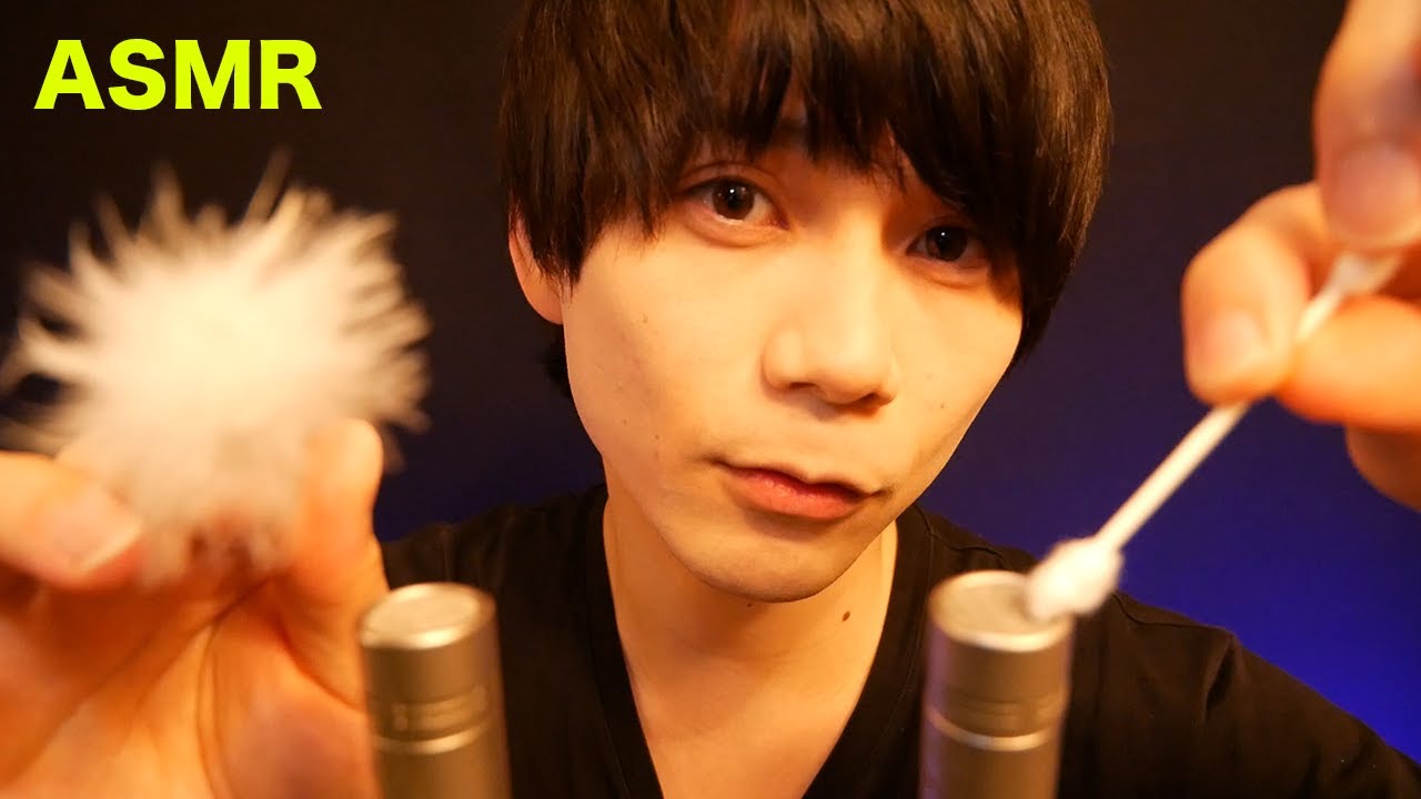 見てるだけで眠くなるフワフワ、カリカリ耳かきASMR👂【3Dio】Ear cleaning ASMR