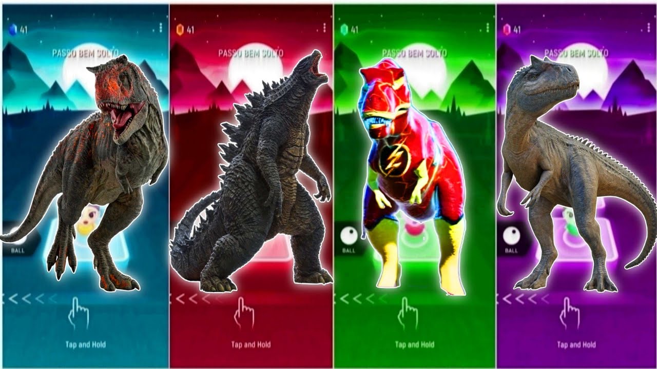 🦖JurassicWorld Carnotaurus 🆚The Godzilla 🆚The T-rex Spider 🆚The Allosaurus || 🎵CoffinDance