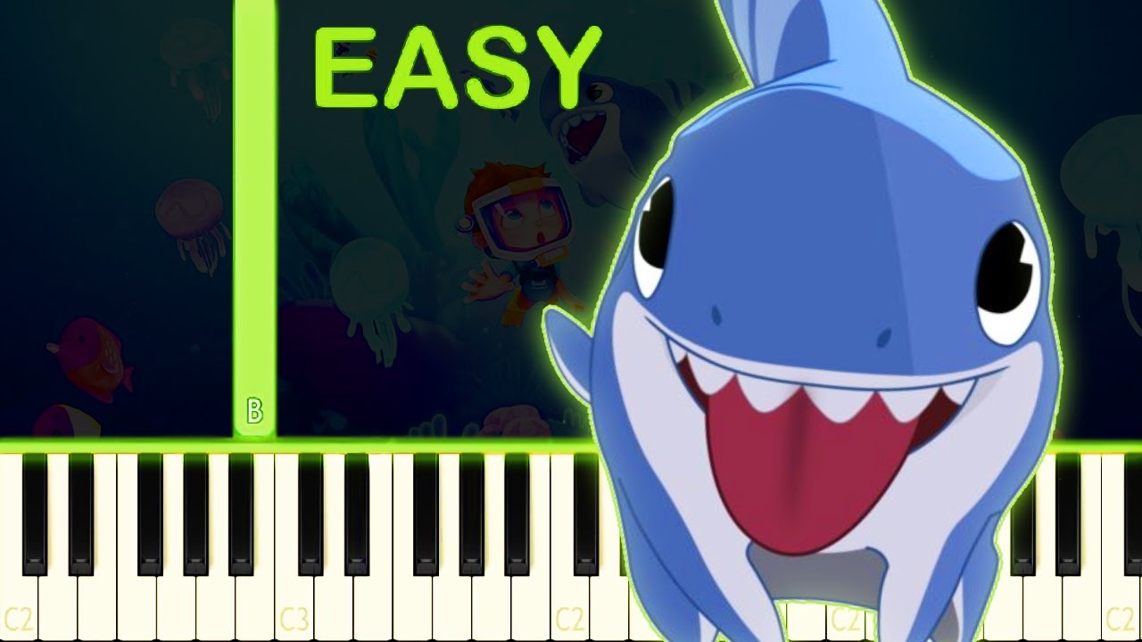 SHARKDOG THEME - EASY Piano Tutorial