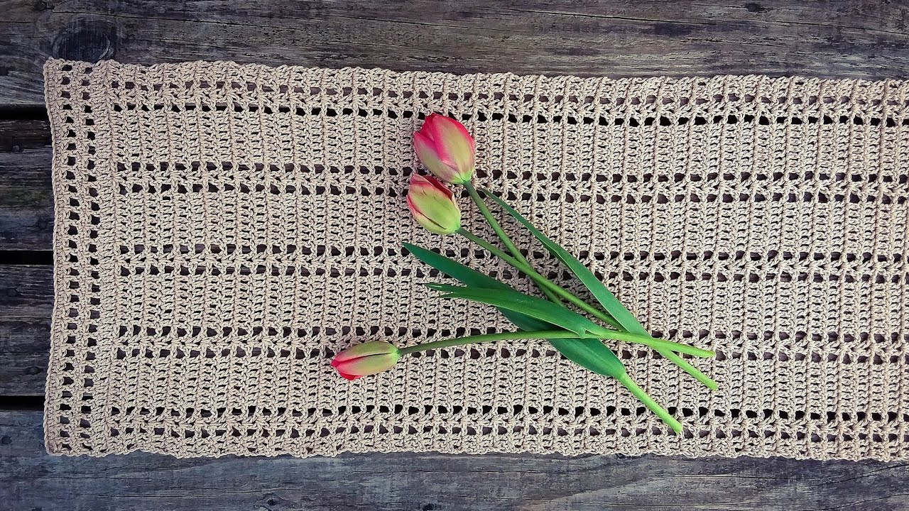 How To Crochet Maytime Table Runner - Simple & Easy Pattern
