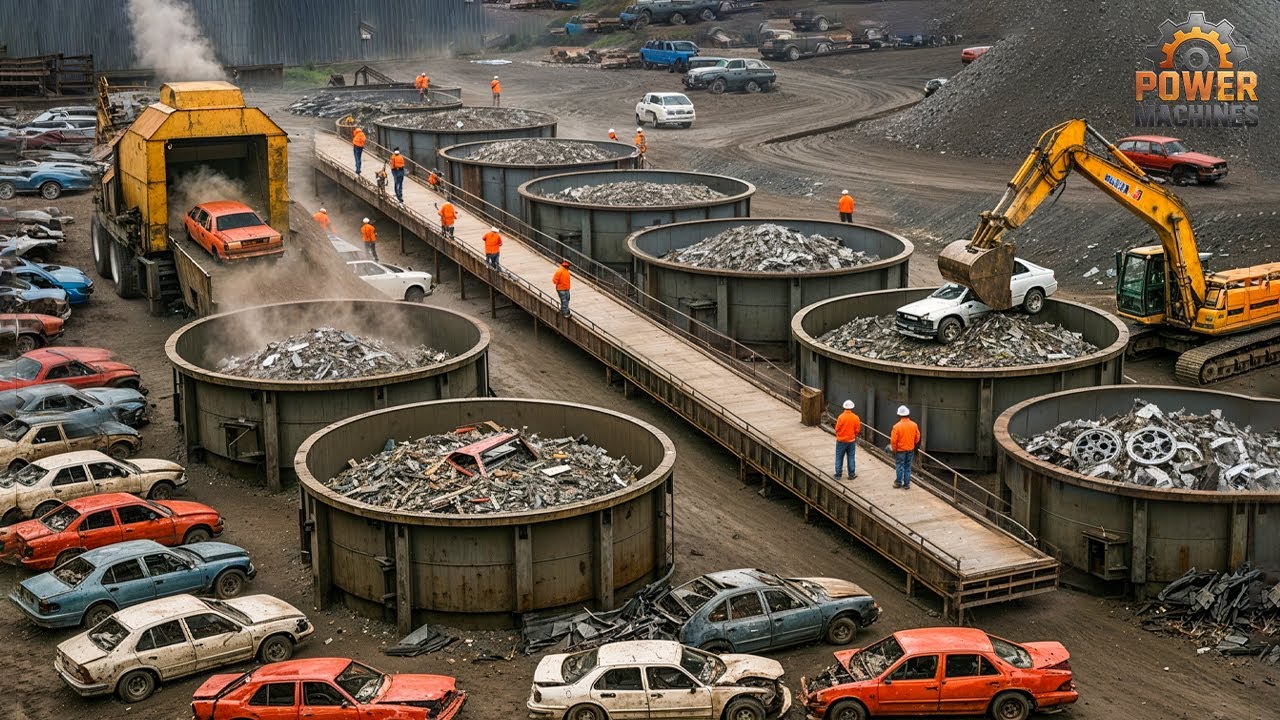 The Most Dangerous & Fastest Crushing Machines That Obliterate Anything &ndash; Scrap Processing Power #6