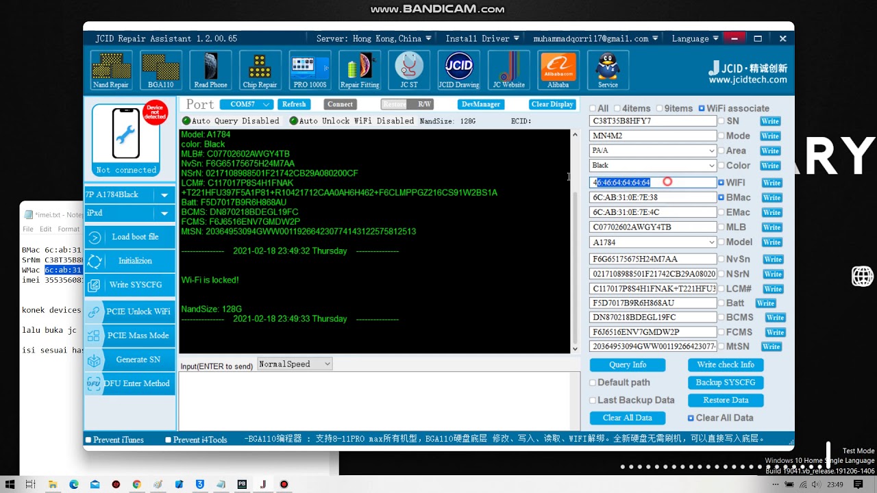 Recover Mac addres from dead nand , without Box , Just usb mac os