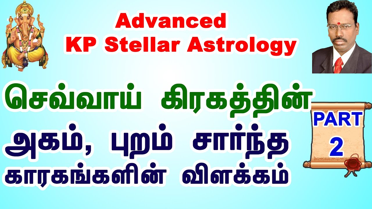Learn Astrology in Tamil | செவ்வாயின் கிரக காரகங்கள் Part 2 | Basic KP Astrology in Tamil |