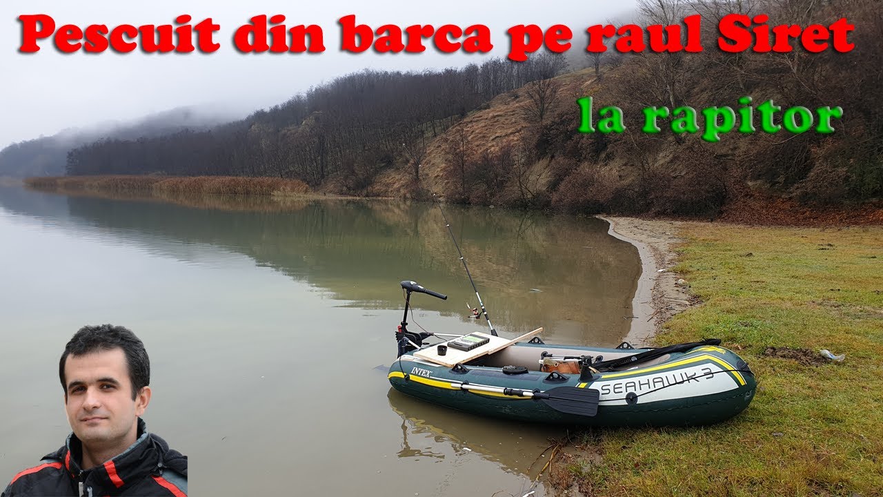 Pescuit din barca la rapitor pe Siret - Orbeni, jud. Bacau.