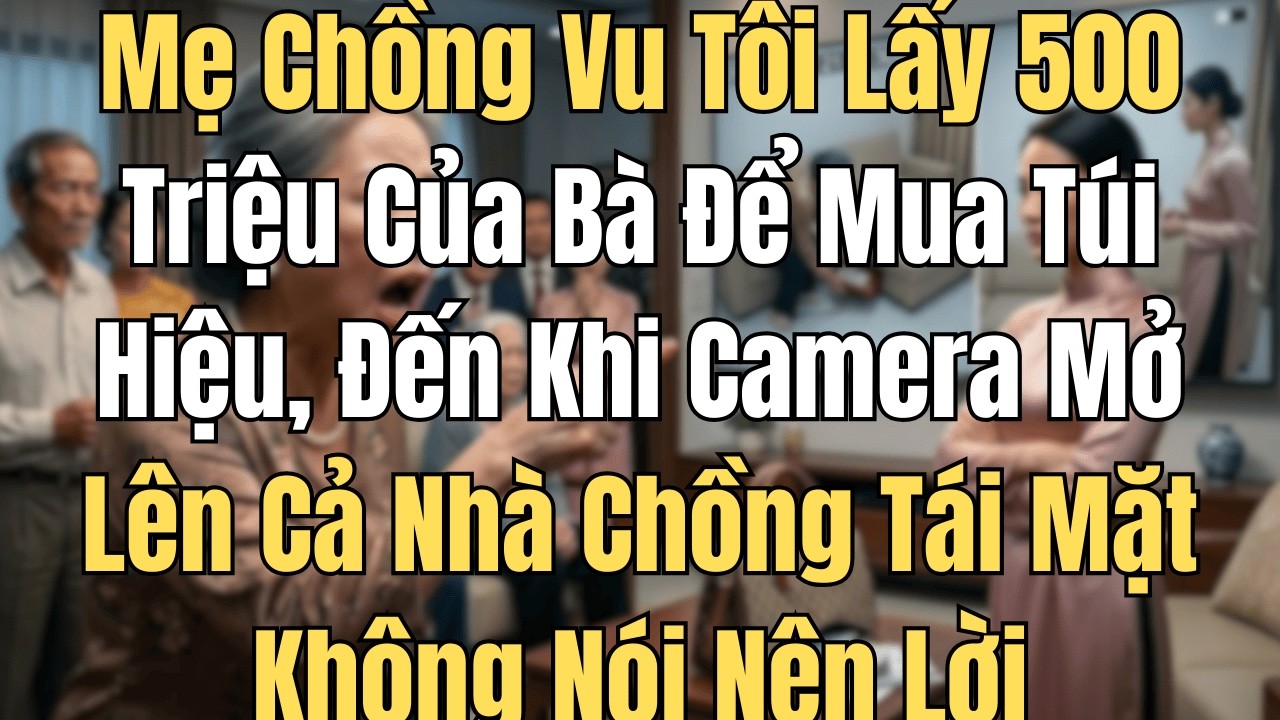 Mẹ Chồng Vu Tôi Lấy 500 Triệu Của Bà Để Mua Túi Hiệu  Đến Khi Camera Mở Lên Cả Nhà Tái Mặt Không Nói