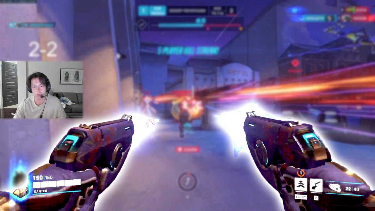 DANTEH FASTEST TRACER - 40 ELIMS! [ OVERWATCH 2 SEASON 5 TOP 500 ]
