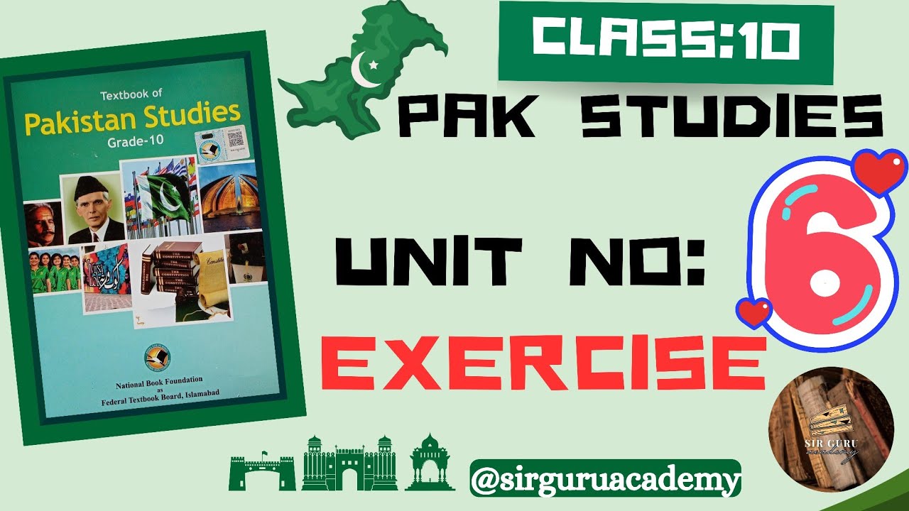FBISE CLASS 10 PAKISTAN STUDIES New Book Unit 6 PAKISTAN AND INTERNATIONAL ORGANIZATIONS EXERCISE