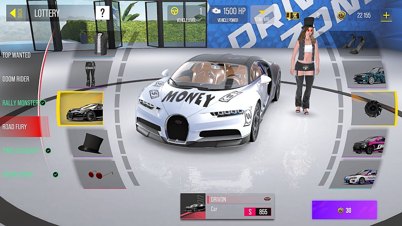 Drive Zone Online || Road Fury Lottery Spin Level 1 Speed Test, Max Lvl Performance Test