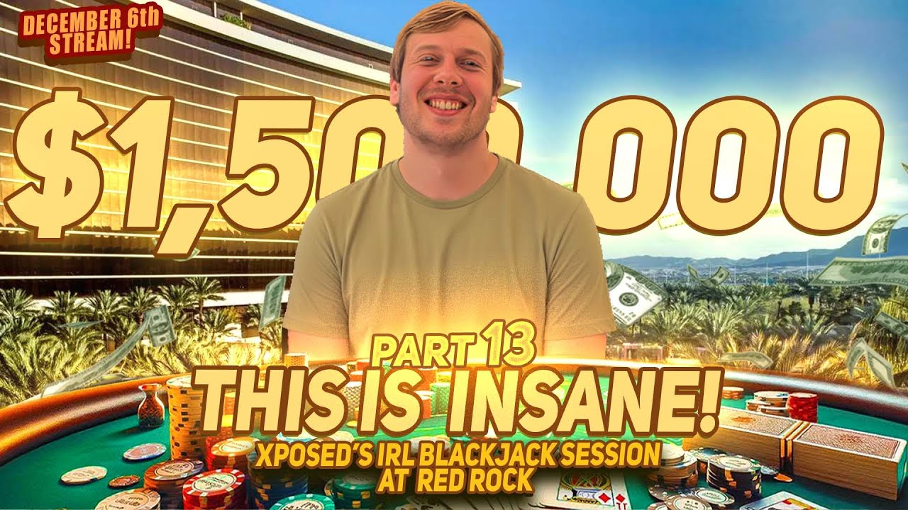 Это безумие! Эпическая игровая сессия в блэкджек на 1 500 000 долларов в реальной жизни в Ред-Рок...