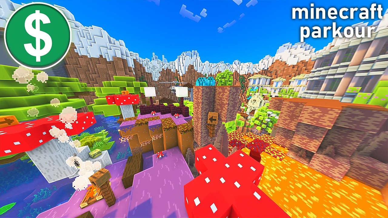 Minecraft Parkour Gameplay No Copyright 4K