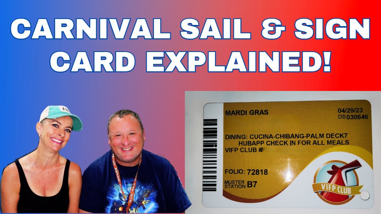 Carnival Sail & Sign Card Explained! Important Info For First Time Cruisers!