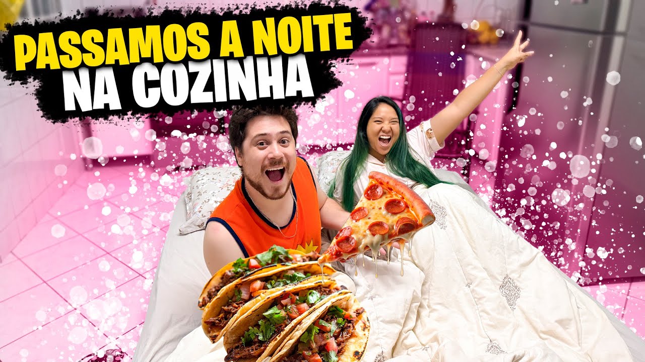 PASSAMOS A NOITE NA COZINHA DA NOSSA CASA | Jeru e Cheru