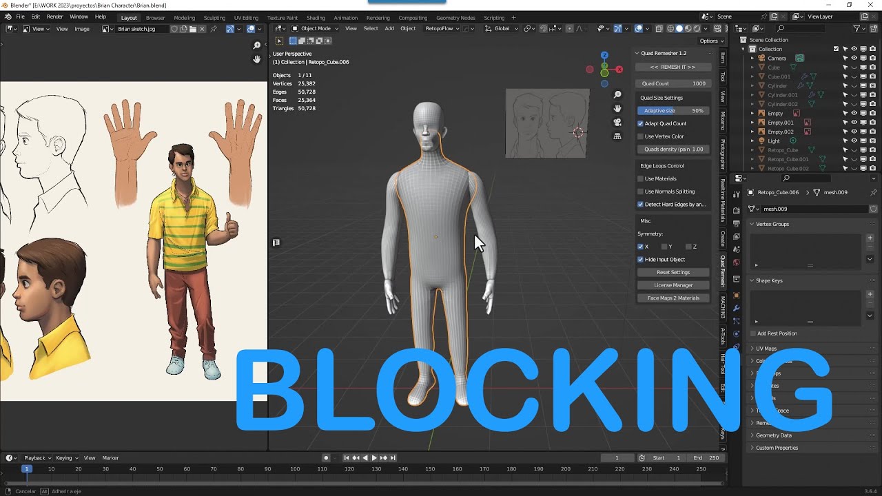 Creando un personaje a través de Blocking en Blender (PARTE 1)